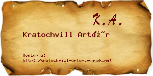 Kratochvill Artúr névjegykártya